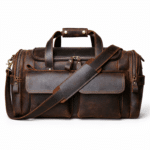Sac de voyage en cuir brut style western (5)