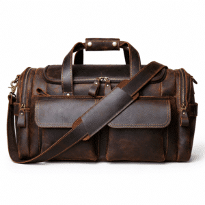 Sac de voyage en cuir brut style western 31L