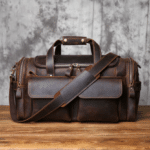 Sac de voyage en cuir brut style western (8)