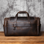 Sac de voyage en cuir brut style western (9)
