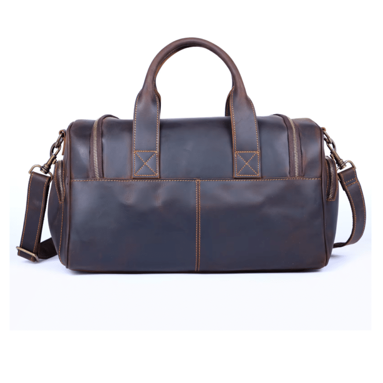Sac de voyage western vintage en cuir fait main (10)