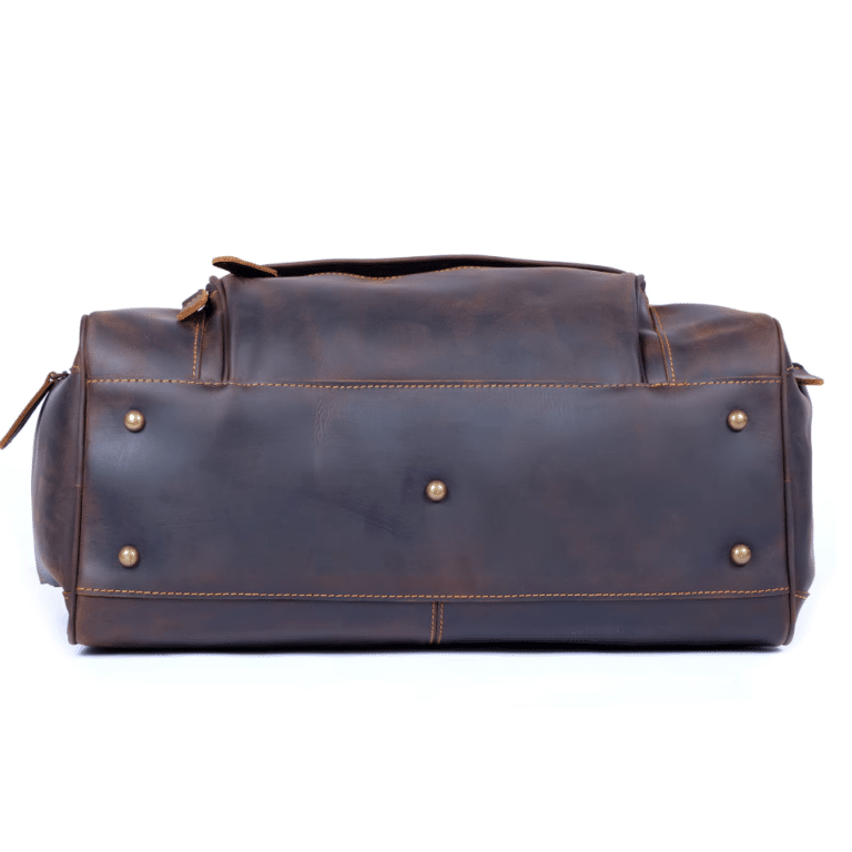 Sac de voyage western vintage en cuir fait main (11)