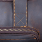 Sac de voyage western vintage en cuir fait main (14)