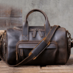 Sac de voyage western vintage en cuir fait main (4)