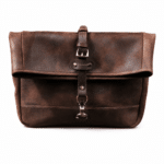 Sac messenger homme en cuir vintage à rabat roulé 6.5L