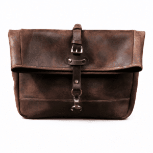 Sac messenger homme en cuir vintage à rabat roulé 6.5L