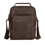 Sacoche Bandoulière Homme en Cuir Brut Marron Style Western