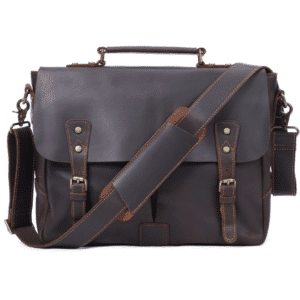 Sacoche en cuir homme western marron à bandoulière vintage 13.2L