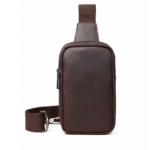 Sacoche poitrine homme en cuir brut vintage américain