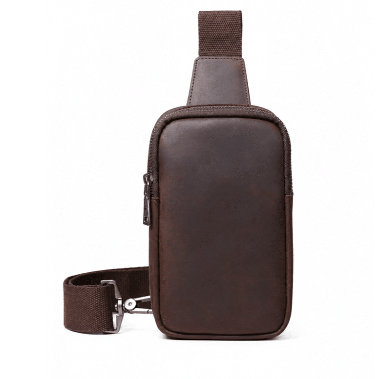 Sacoche poitrine homme en cuir brut vintage américain (2)