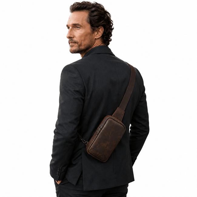 Sacoche poitrine homme en cuir brut vintage américain (4)