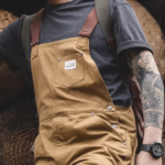 Salopette homme western camel renforcée style ranch (2)