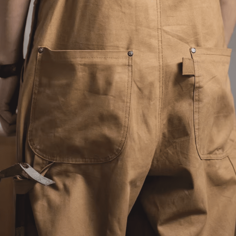 Salopette homme western camel renforcée style ranch (5)