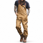 Salopette homme western camel renforcée style ranch (7)