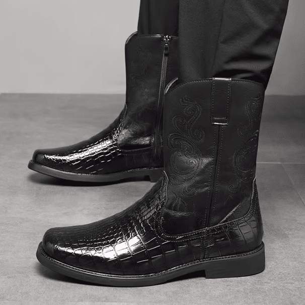 Santiags femmes style Alligator et broderies western (3)
