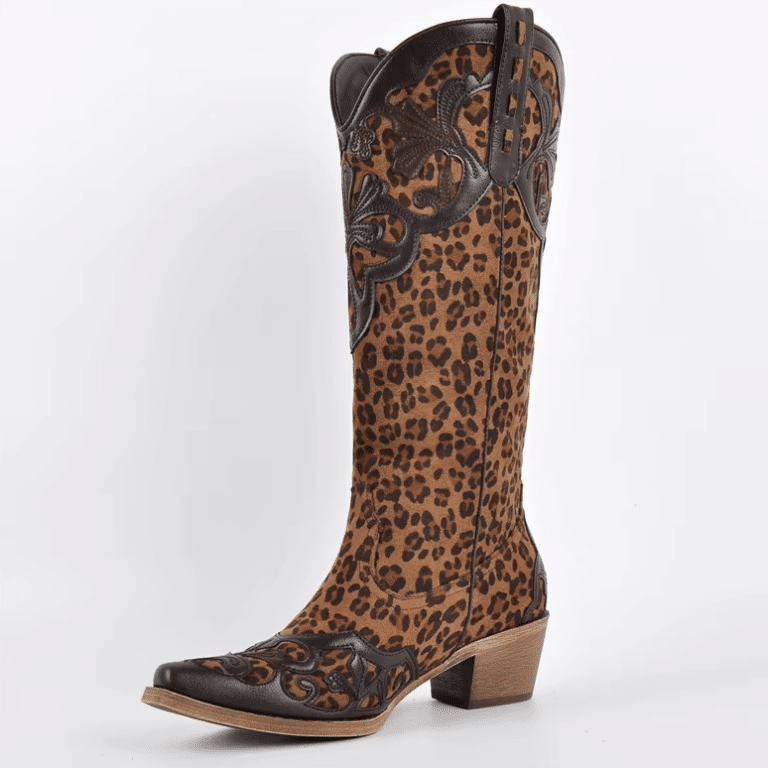 Santiags western femme léopard sauvage (5)