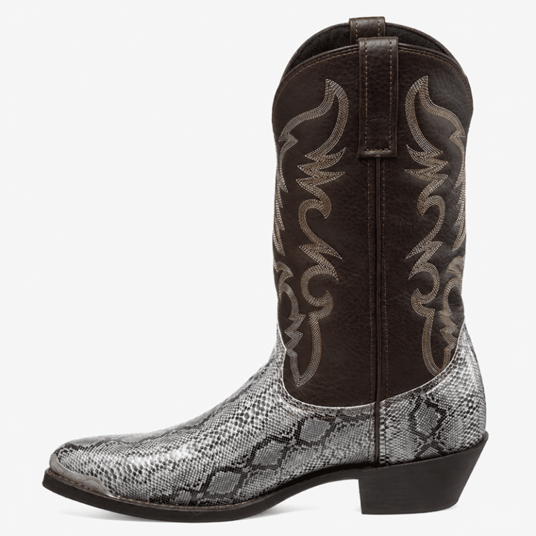 Santiags western femme motif python