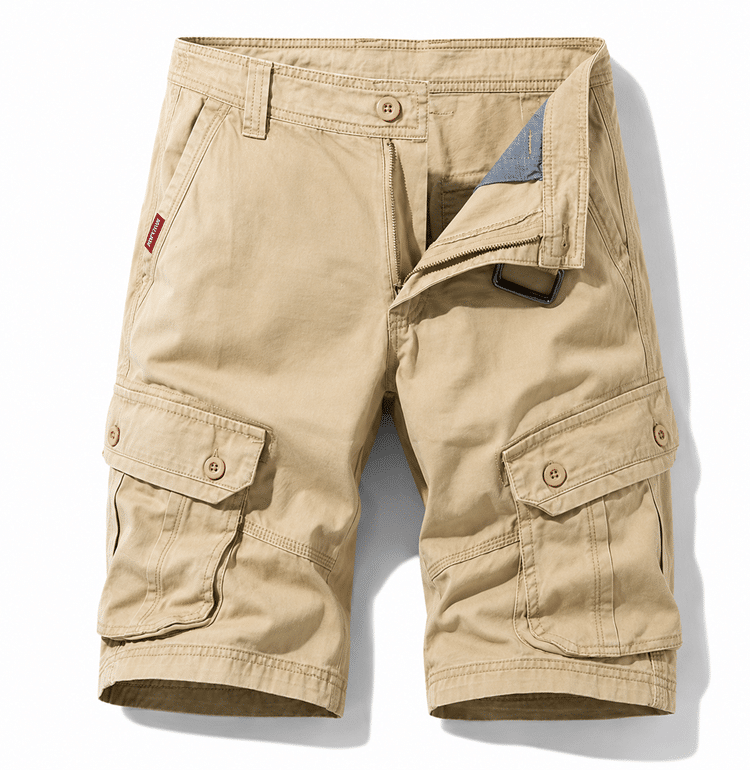 Short cargo cowboy beige homme ranch multi-poches (5)