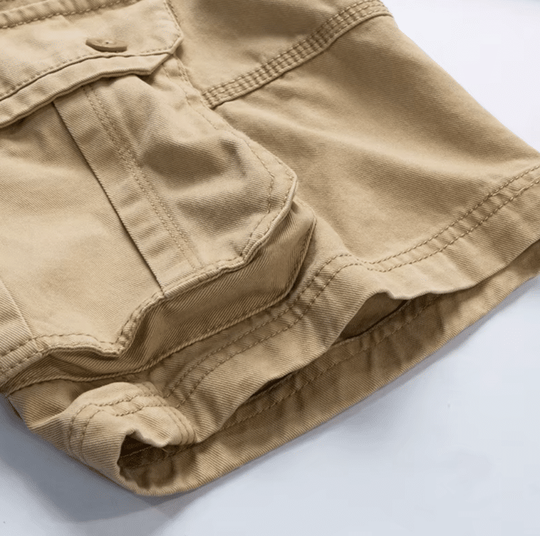 Short cargo cowboy beige homme ranch multi-poches (8)