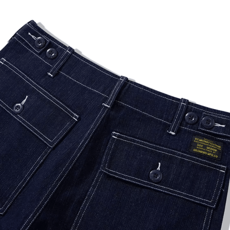 Short en jean cowboy homme coton denim workwear vintage (5)