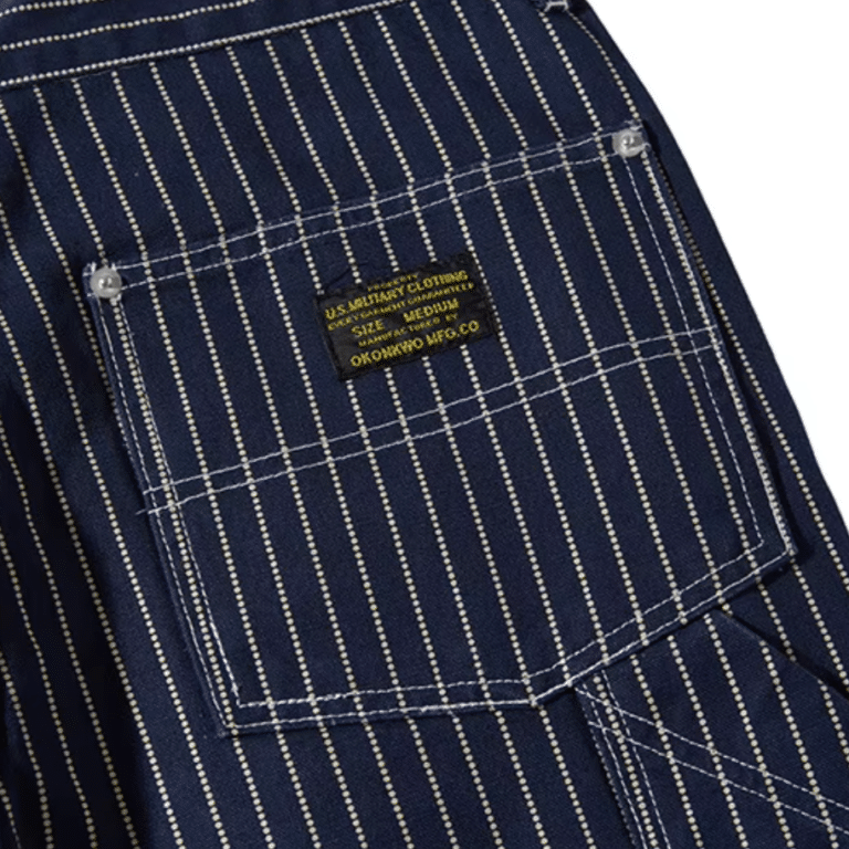 Short homme workwear rayé style western vintage américain (11)