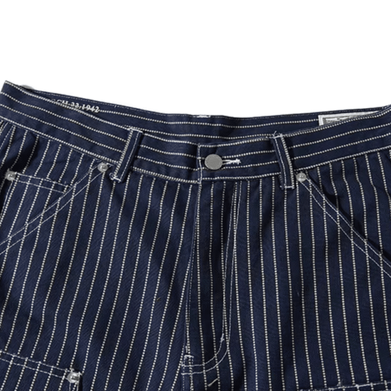 Short homme workwear rayé style western vintage américain (12)