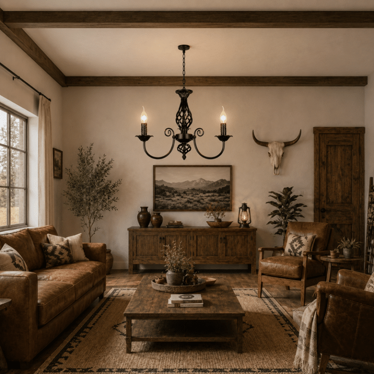 Suspension fer forgé esprit ranch texan