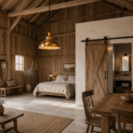 Suspension western farmhouse cuivrée grange américaine (1)