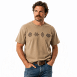 T-shirt western vintage à motifs géométriques amérindiens (1)