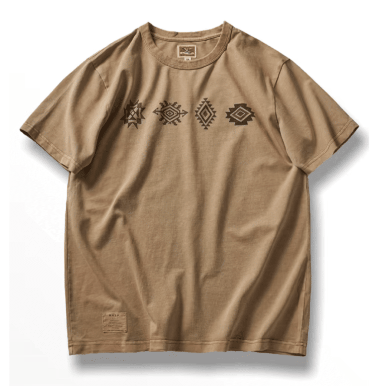 T-shirt western vintage à motifs géométriques amérindiens (2)