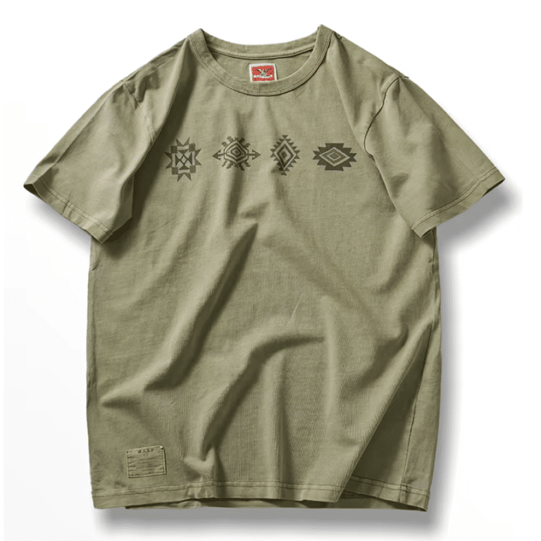 T-shirt western vintage à motifs géométriques amérindiens (4)