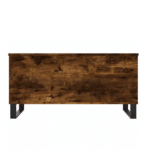Table basse en chêne massif vintage avec coffre de rangement (7)
