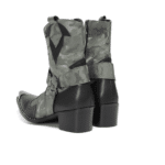 bottines western homme cuir gris camo bout carré ferré (5)