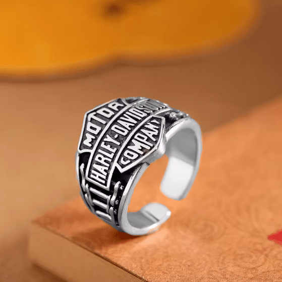 Bague Harley Davidson acier titane (6)