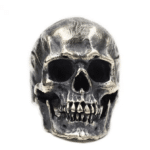 Bague tête de mort homme argentée (2)