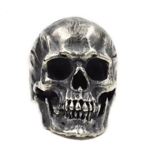 Bague tête de mort homme argentée