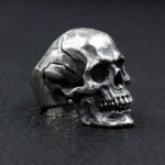 Bague tête de mort homme argentée (3)