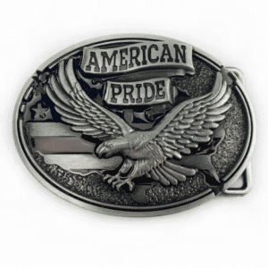 Boucle ceinture cowboy America Pride
