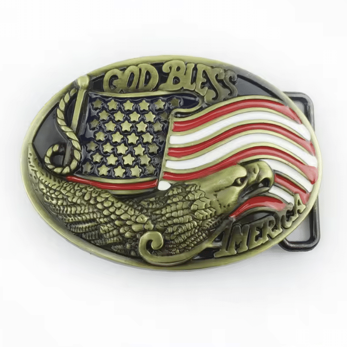 Boucle ceinture cowboy USA god bless (2)