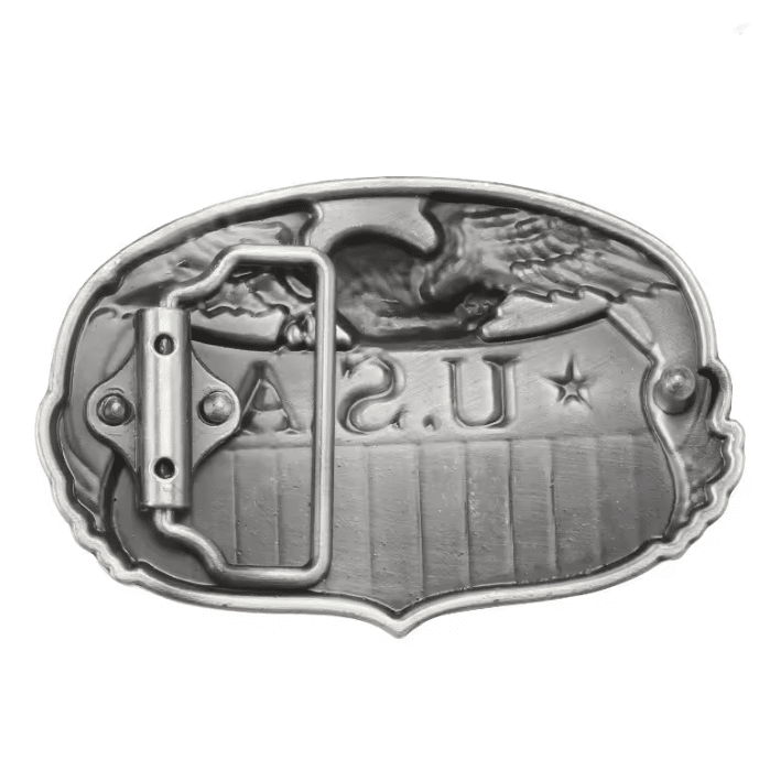 Boucle ceinture cowboy aigle et blason américain (1)