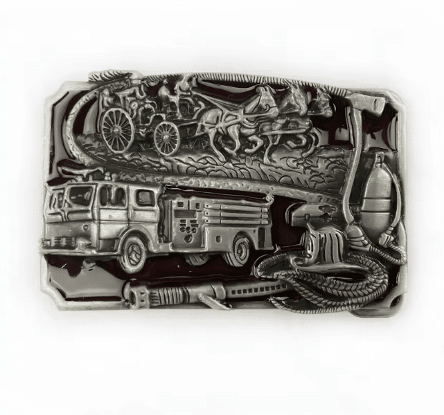 Boucle ceinture cowboy camion et attelage de pompiers (1)
