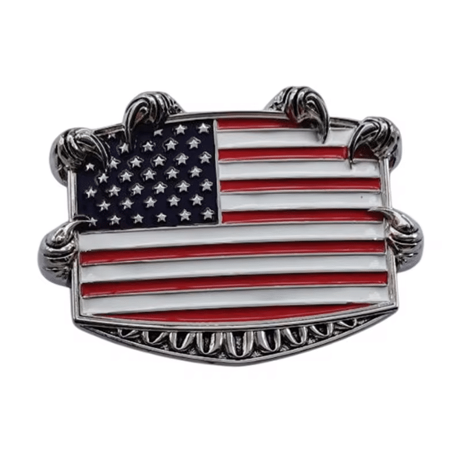 Boucle ceinture cowboy drapeau américain griffes (2)