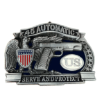 Boucle ceinture cowboy pistolet Police USA (1)