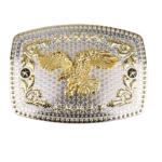 Boucle cowboy aigle argentée et dorée