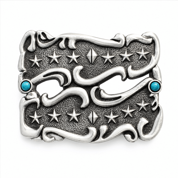 Boucle cowboy vagues et étoilés (2)