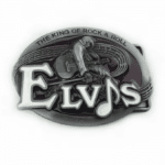 Boucle de ceinture Elvis rock’n’roll argentée