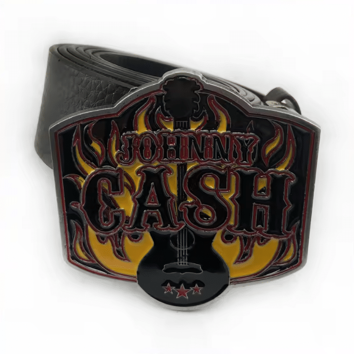 Boucle de ceinture Johnny Cash guitare
