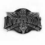 Boucle de ceinture biker Live to Ride (1)