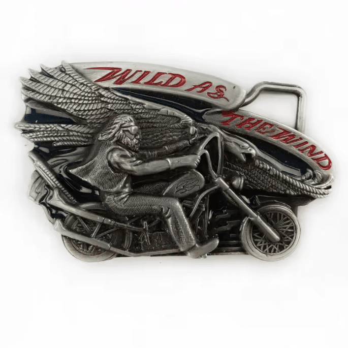Boucle de ceinture biker moto et aigle Wild as the Wind