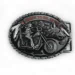 Boucle de ceinture biker moto et loup Born to Be Free (1)